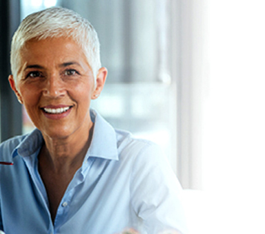 Woman sitting at a desk in an office